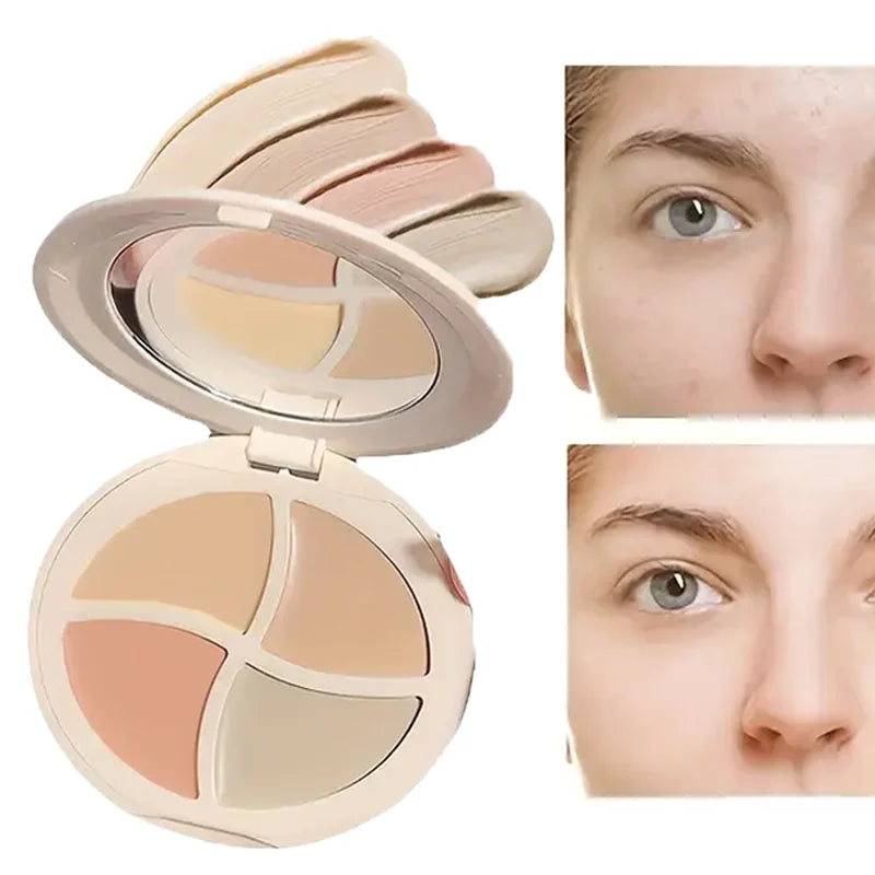 Four-Color Concealer Cream Moisturizing Concealer for Dark Circles,Brightening,Multi-Color Contouring,Foundation Cream