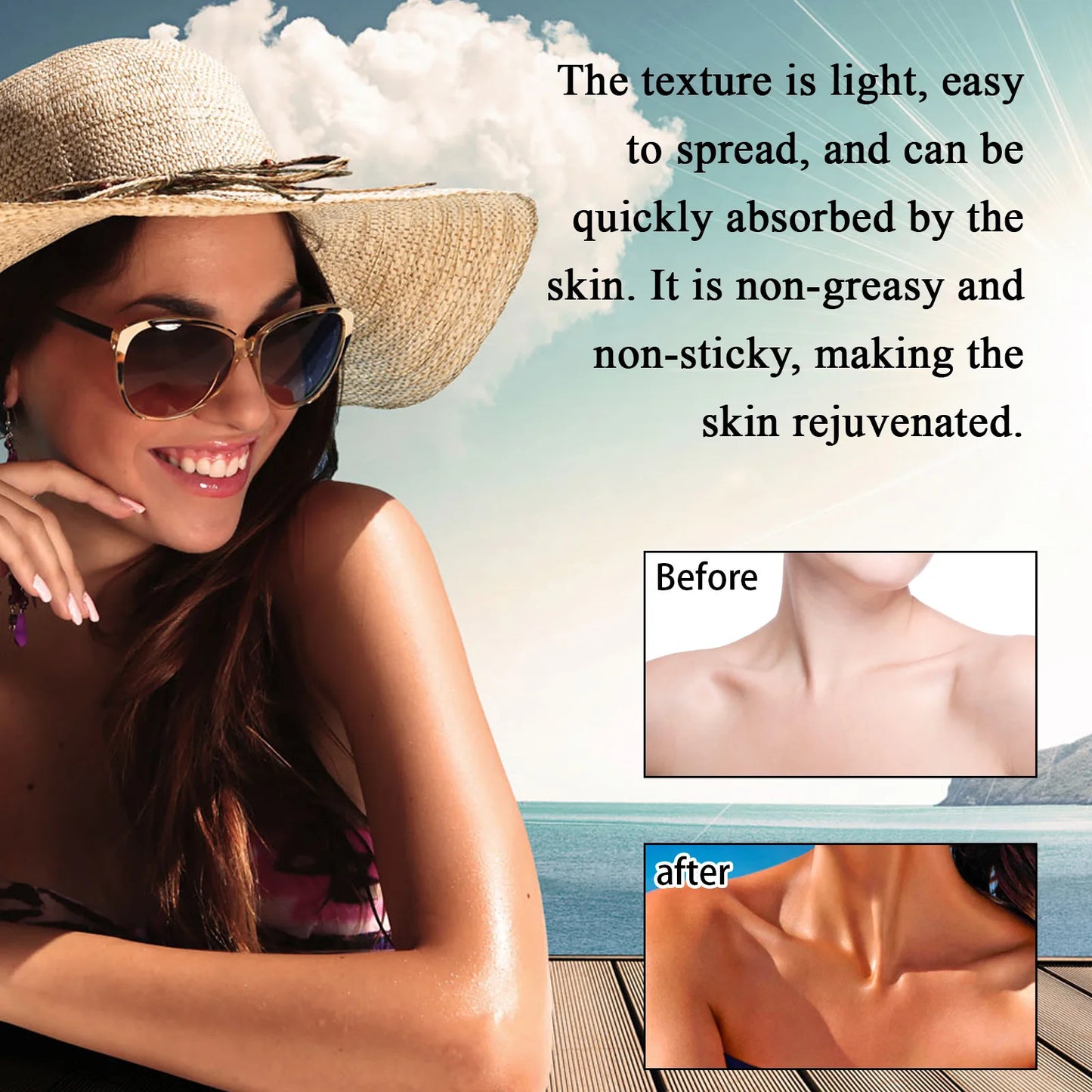 Tanning Accelerator Lotion Summer Bronzer Beach Sunbed Solarium Tanning Sunburn Repair Long Lasting Bronzing Self Tanner Cream