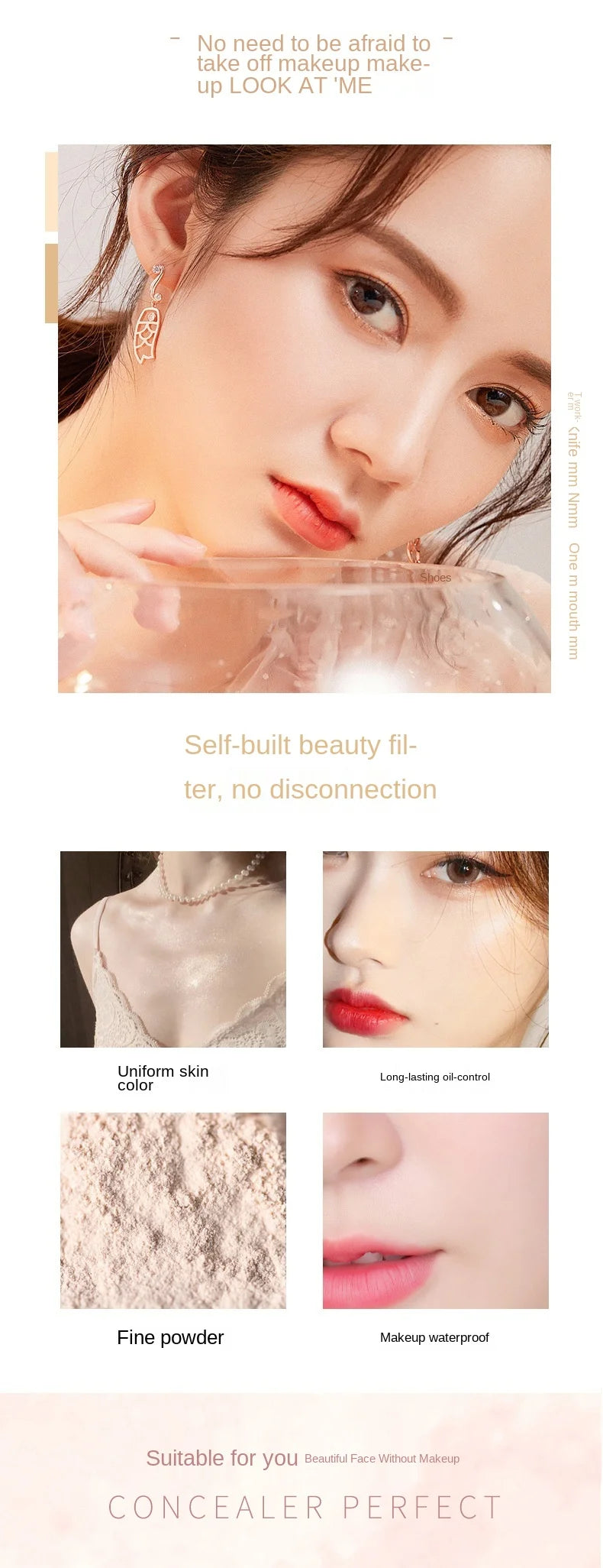2 Colors Makeup Loose Powder Transparent Finishing Powder Waterproof Cosmetic Puff For Face Finish Setting With Puff