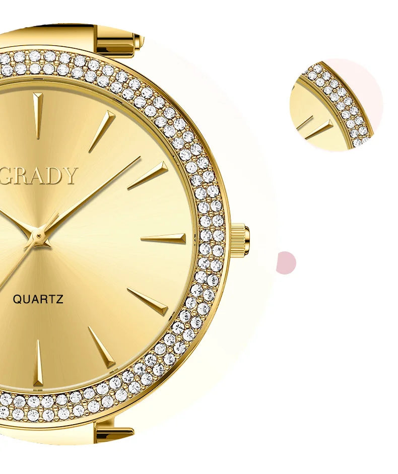Luxury woman watch gold watch women luxe femme Gift for wife diamond watch quartz watches wristwatches for ladies