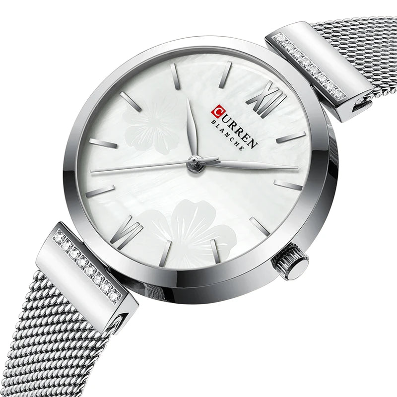 CURREN 9067 Watches Women's Simple Fashion Quartz Watch Ladies Wristwatch Charm Bracelet Stainless Steel Clock Relogio Feminino