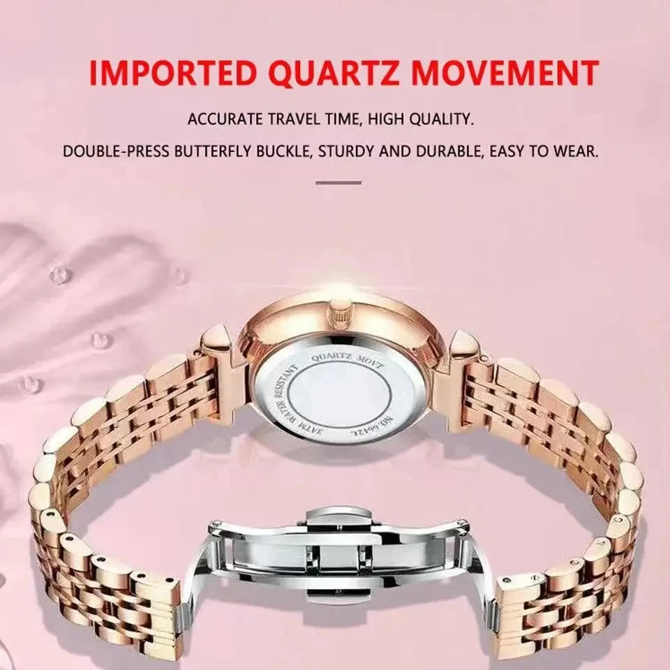 POEDAGAR 3011 Women New Fashion Luxury Stainless Steel Watch High Quality Waterproof Women's Watch Leisure Business Watch