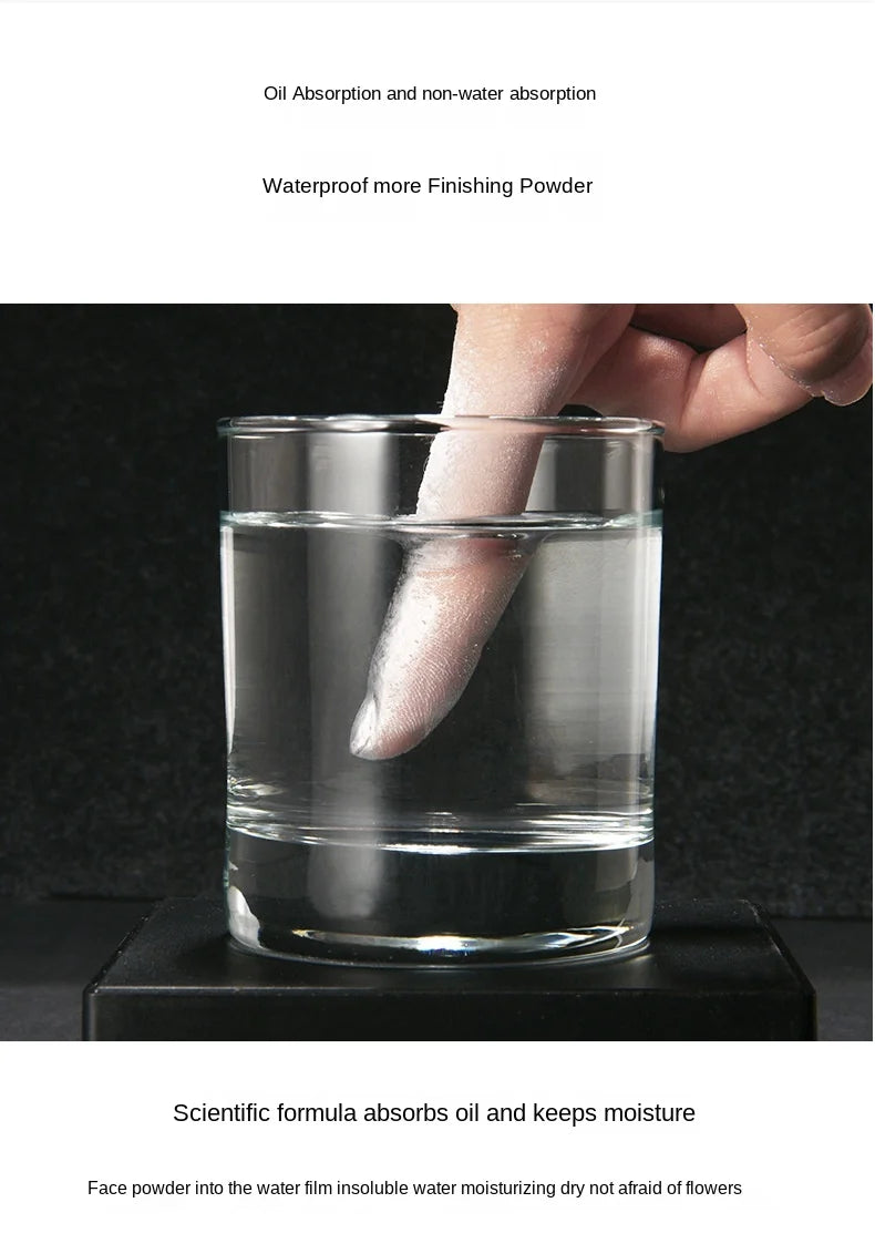 2 Colors Makeup Loose Powder Transparent Finishing Powder Waterproof Cosmetic Puff For Face Finish Setting With Puff