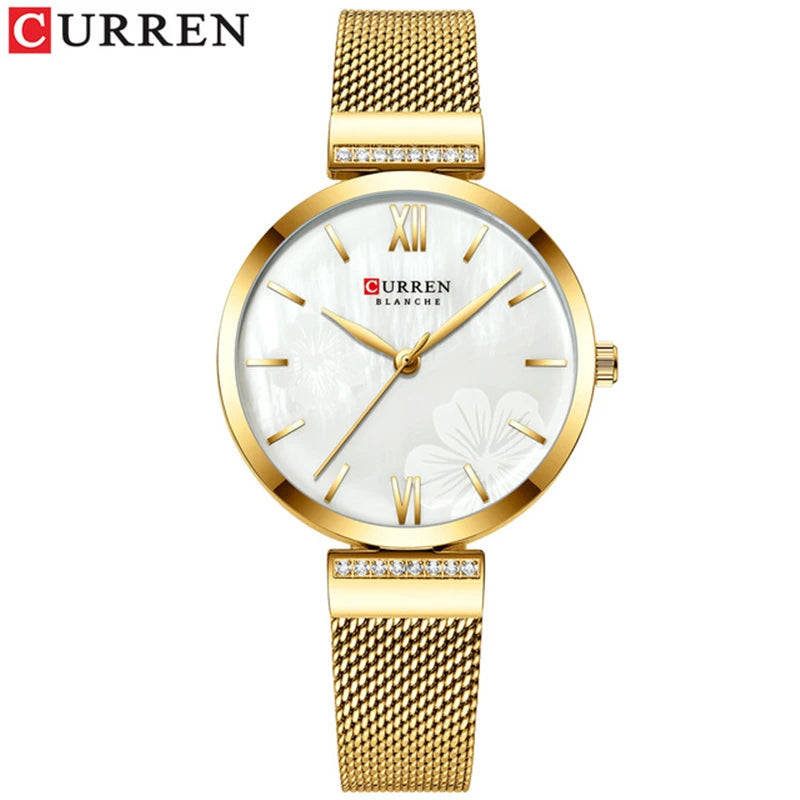 CURREN 9067 Watches Women's Simple Fashion Quartz Watch Ladies Wristwatch Charm Bracelet Stainless Steel Clock Relogio Feminino