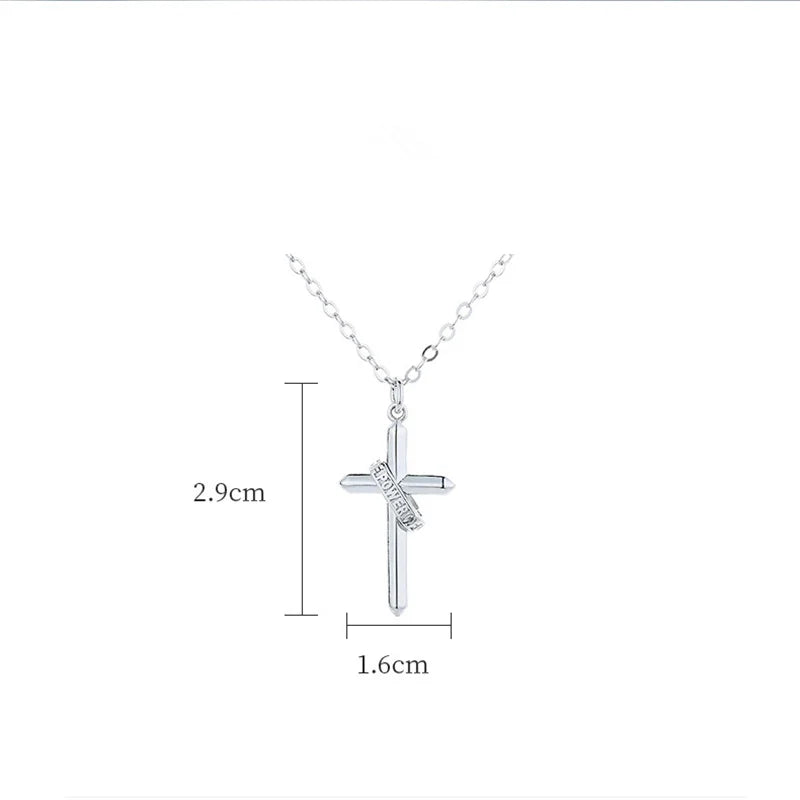 Trendy Cross Necklace Male Choker Accessories Top Quality 925 Sterling Silver Neck Chain Necklaces For Men Jewelry Gift