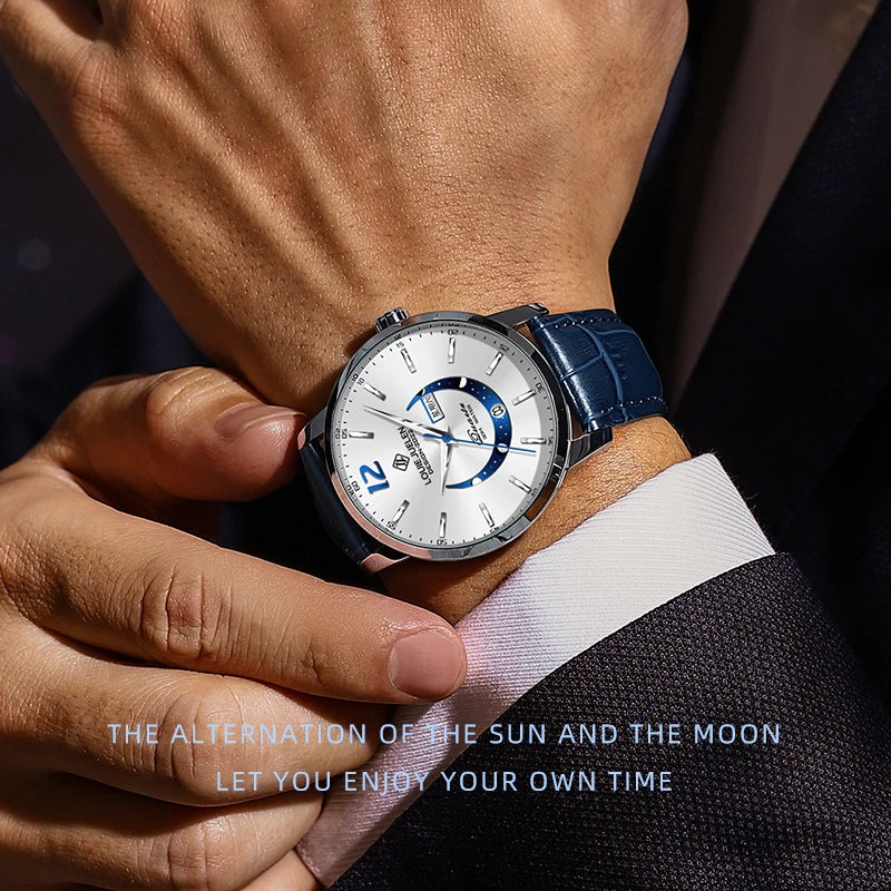 Men's Watches Top Brand Luxury Men Wrist Watch Leather Quartz Watch Sports Waterproof Male Clock Relogio Masculino+Box 2023 New