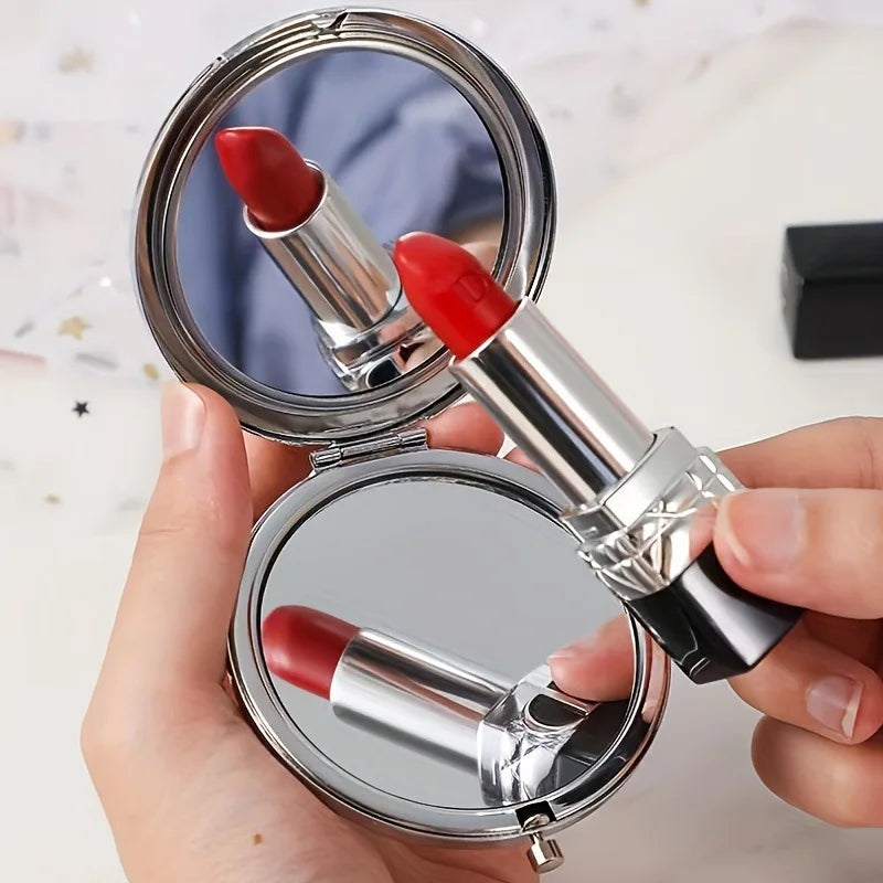 Makeup Mirror Luxury Diamond Portable Pocket Compact Mirror Women's Gifts Handheld Cosmetic Mirror with Magnification