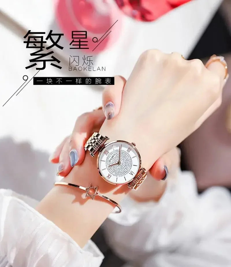 Women Watches Quartz Best Selling 2024 Products Dropshipping Stainless Steel Stainless Steel Dress Wristwatch Relogio Masculino