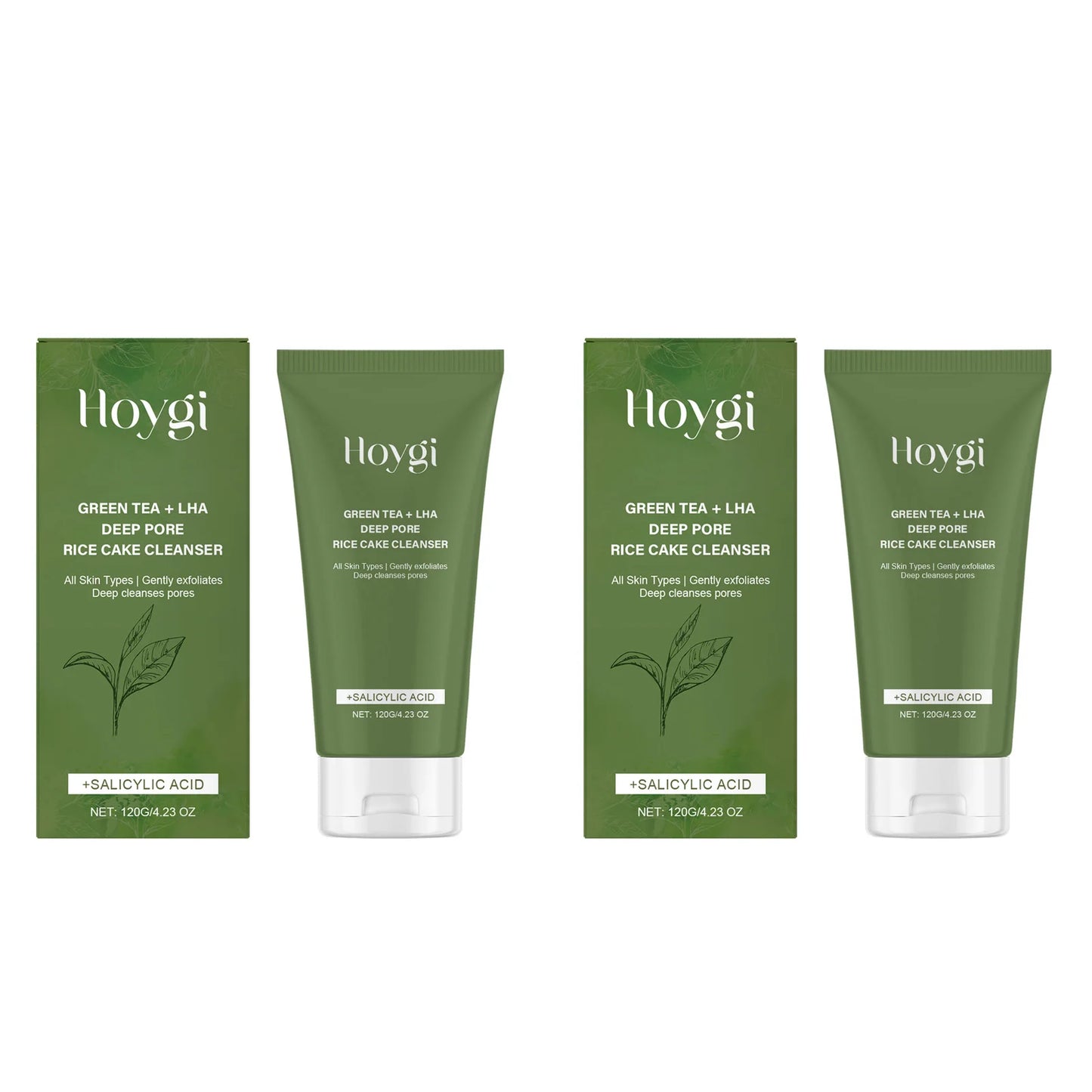 Green Tea Salicylic Acid Facial Cleanser Cleansing Pore Refining Hydrating Blackhead Removal Oil Control Non-Drying Face Wash