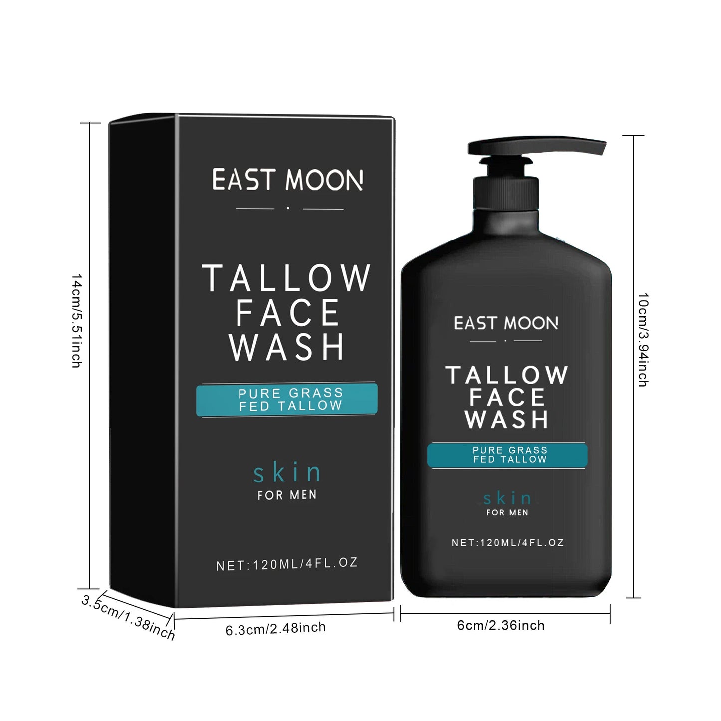 Men's Daily Face Wash Deep Cleansing Pore Oil Control Remove Acne Blackhead Brightening Facial Cleanser for Refreshed Skin