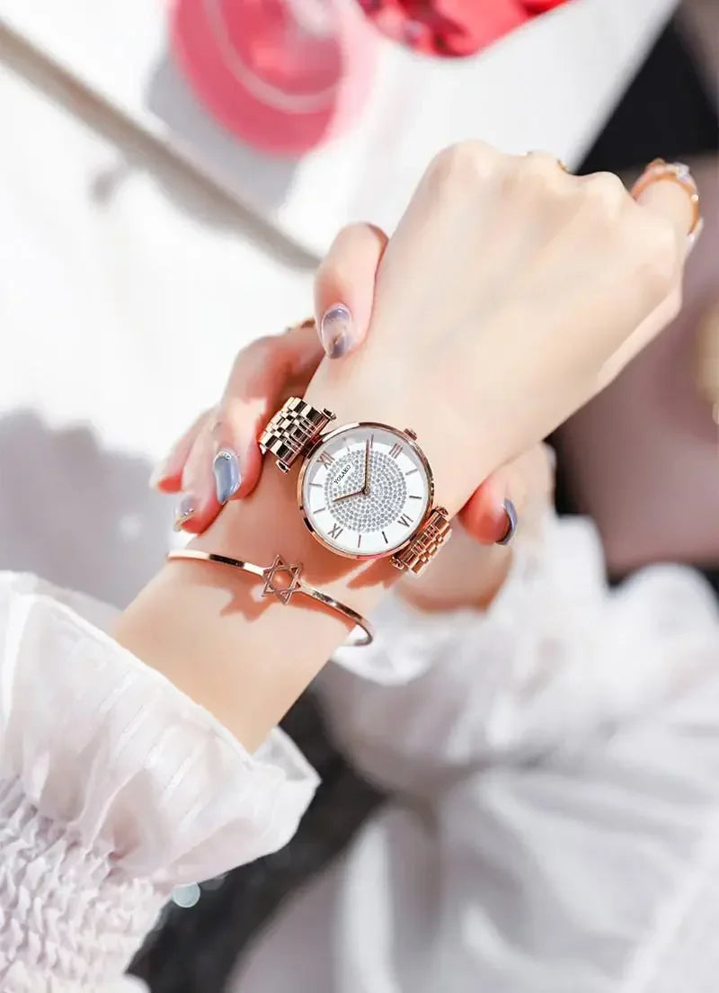 Women Watches Quartz Best Selling 2024 Products Dropshipping Stainless Steel Stainless Steel Dress Wristwatch Relogio Masculino