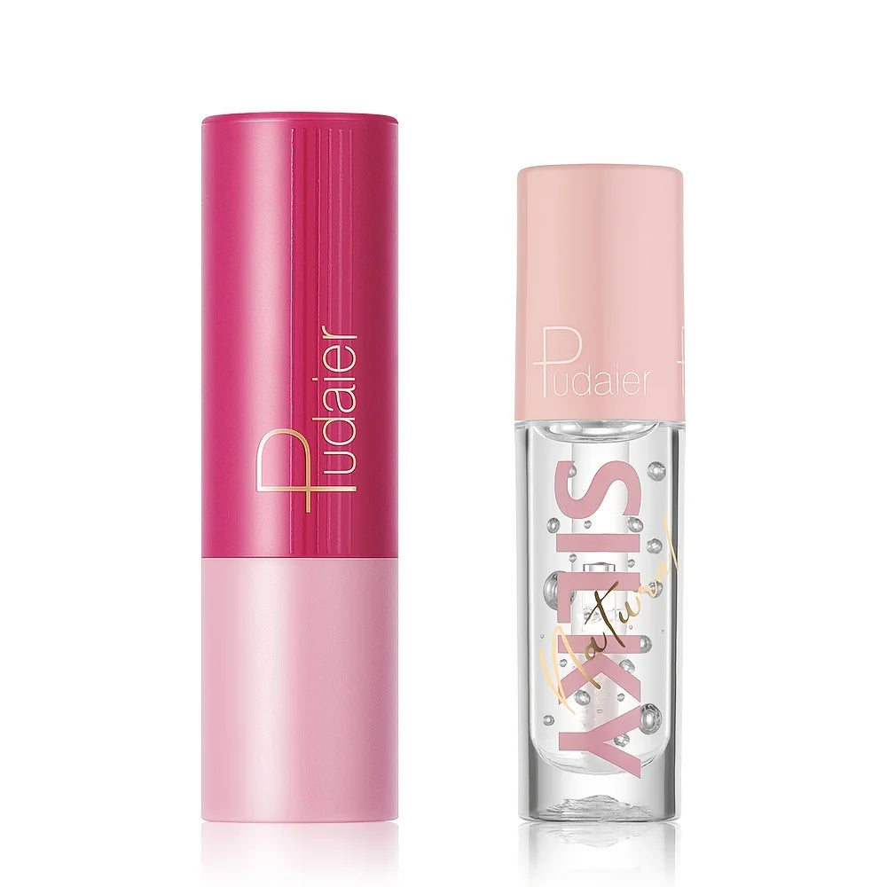 Silky Smooth Lipstick & Nourishing Lip Oil Set - Create Versatile Stunning Looks with Long-Lasting Hydration