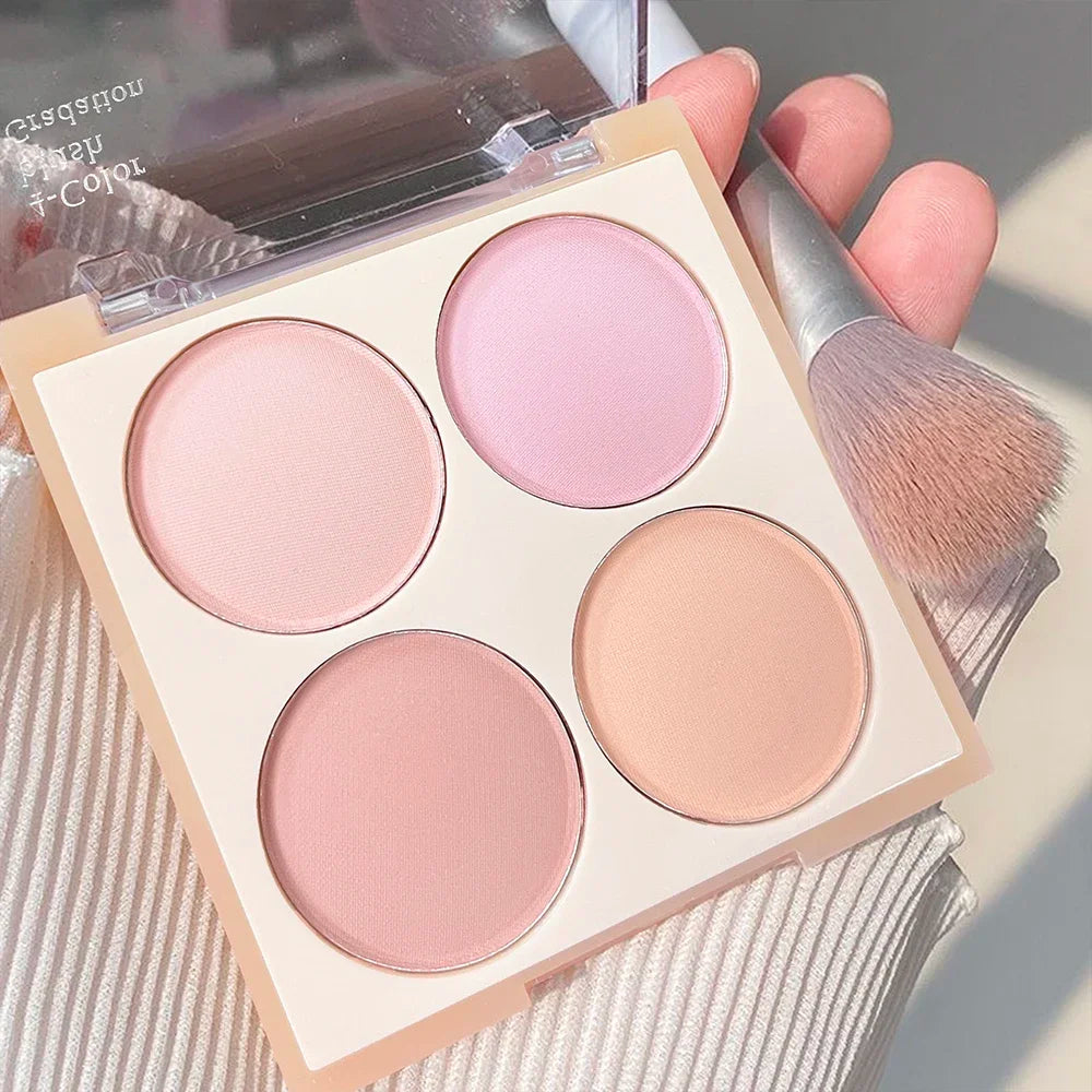 Radiant Blush Palette Makeup – Soft Matte & Shimmer, Natural Glow for a Youthful Look