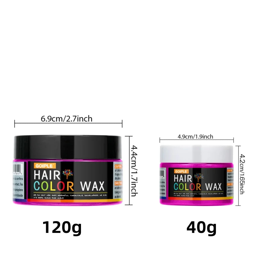 Halloween Hair Colour Wax Easy To Wash DIY Dye Hair Mud Immediate Dying for Eyebrow Beards Coloring Temporary Hair Colour Cream