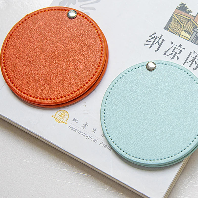 1PC Portable Mini Stainless Steel Unbreakable Makeup Pocket Mirror Cosmetic Mirror cute makeup hand pocket mirror
