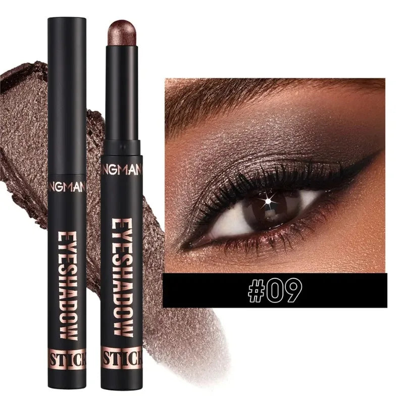 1PC Waterproof Pearlescent Eyeshadow Pencil Stick 16 Colors Lasting Glitter Shimmer Eye Shadow Highlighter Pen Eyes Makeup Tools