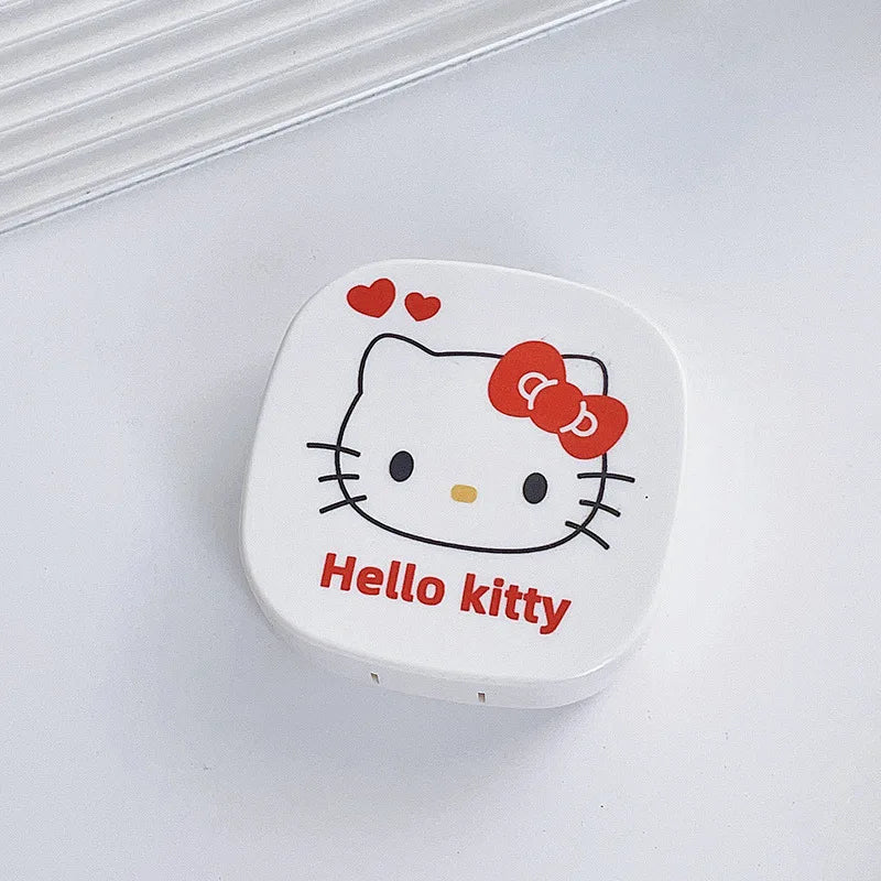 hello kitty color contact lenses Kuromi Sanrio contact cute kawaii eye contacts care box INS portable box with mirror anime