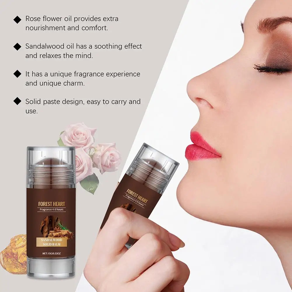 Sandalwood Solid Perfume Pure Sandalwood Oil Woody Balm For Men Fragrance Charming Attraction Odor Remover Deodorant Solid Balm