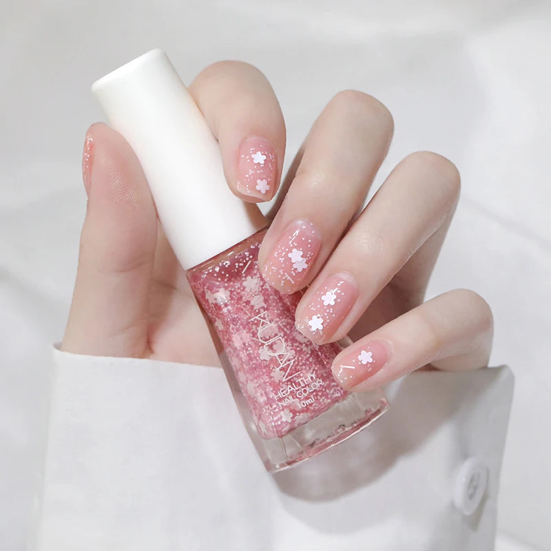 1PC 10ml Glass Bottle Colorful Nail Polish For Nails Nail Art Varnish Fashion DIY Design Manicure No Need Lamp Autumn Winter