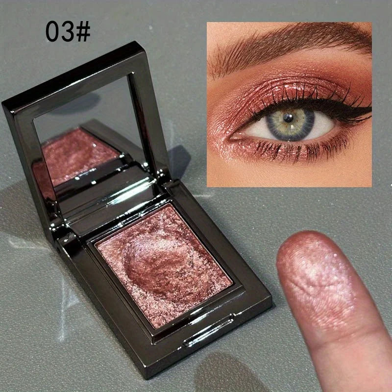 Monochrome Eye Shadow, Flashing, Brightening, Long-Lasting Color, Waterproof and Sweat-Proof, Natural Cosmetics for Creating Exquisite Eye Makeup, Music Festival Party Role-Playing