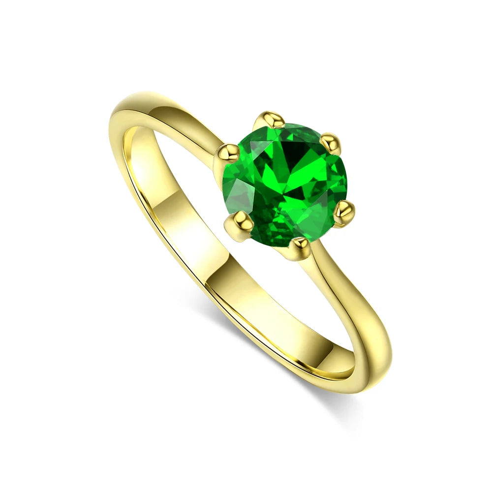Wedding Engagement Rings For Women Female Jewellry Silver Color Ring 6 Clows Zirconia Ring With Stone Jewelry Wholesale R013