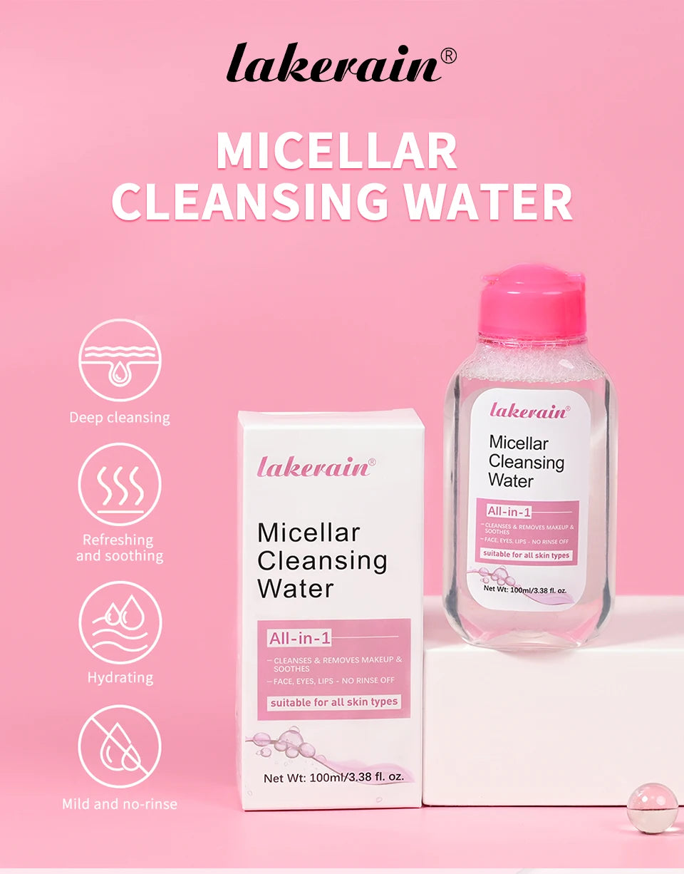 100ml Garnier Micellar Water Hydrating Facial Cleanser Deep Makeup Remover Cleaning Water Refresh Hydrate Cleansing Skin