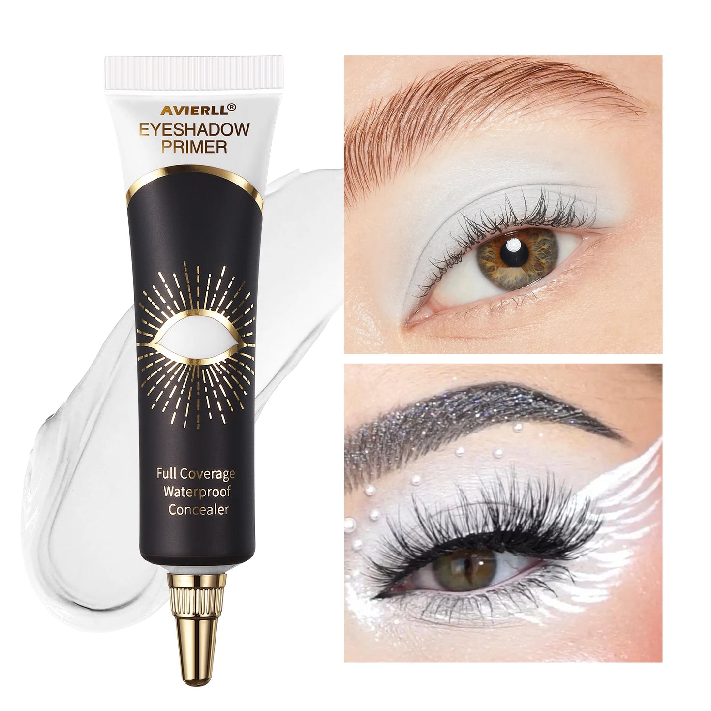 Long-Lasting Matte Eyeshadow Primer: Waterproof, Full-Coverage Eye Makeup Base in Medium Cream Form