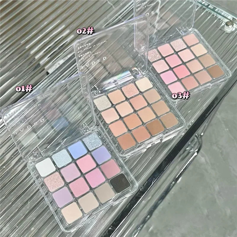 High Quality Matte Eyeshadow Palette Pearlescent Sequins Blush Eyeshadow Highlighter For Women