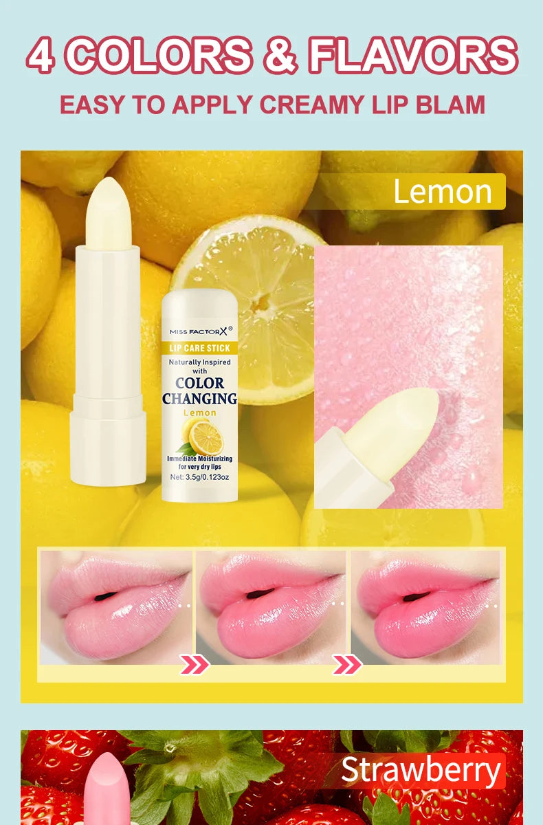 4-pack moisturizing and color changing lipstick - moisturizing lips, natural luster, and hue suitable for all skin tones