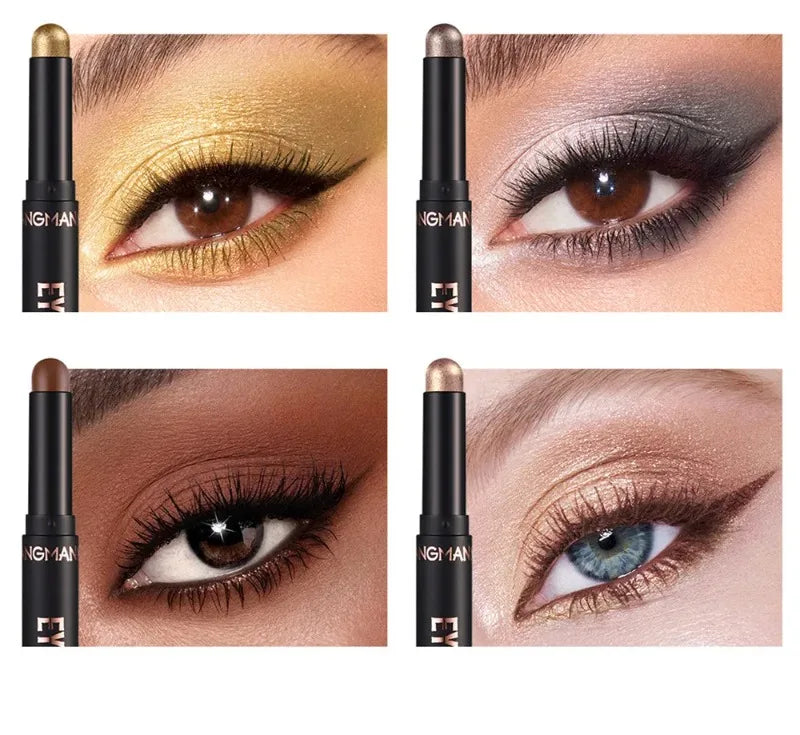 1PC Waterproof Pearlescent Eyeshadow Pencil Stick 16 Colors Lasting Glitter Shimmer Eye Shadow Highlighter Pen Eyes Makeup Tools