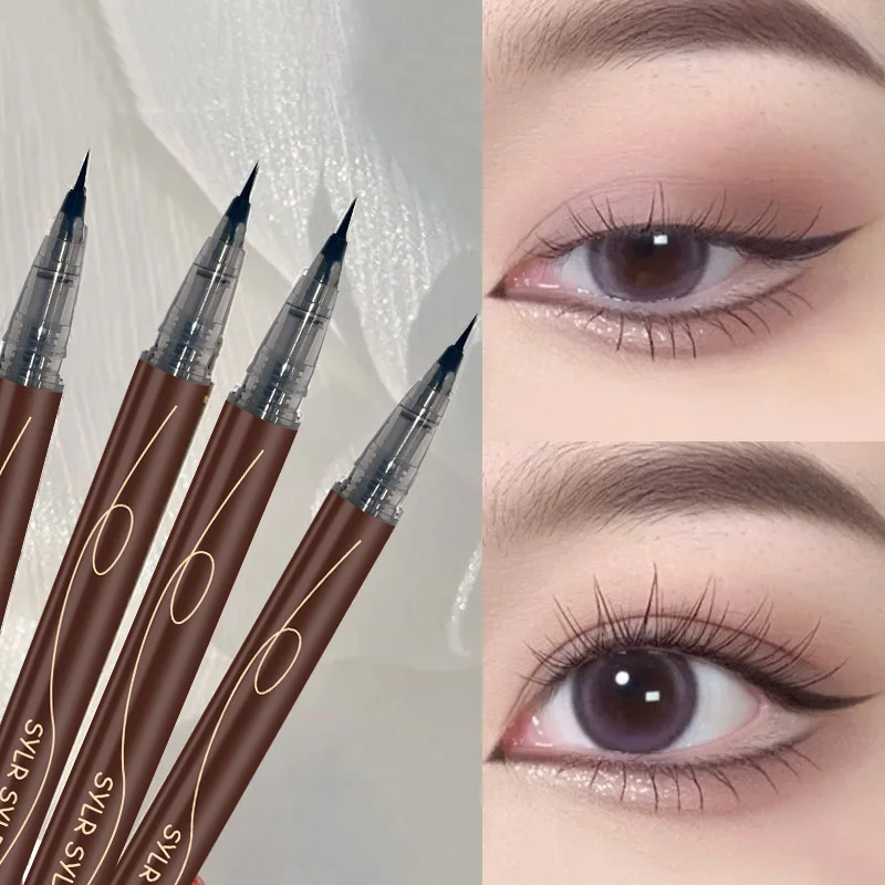 The new 0.005mm ultra-fine eyeliner with long-lasting makeup is a waterproof professional antiperspirant liquid eye eyebrow penc