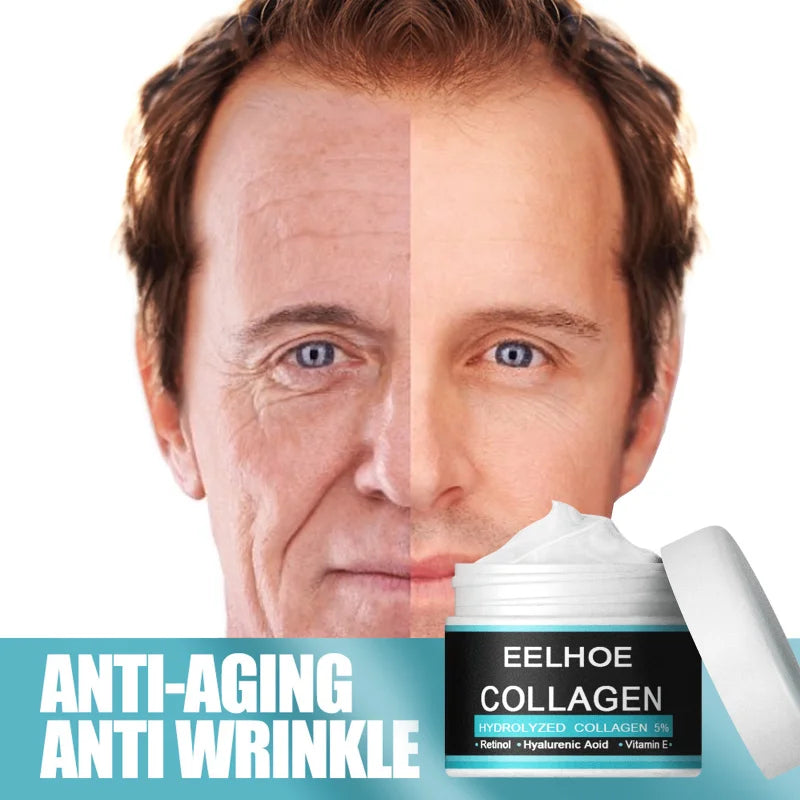 Anti Aging Anti Wrinkle Face Cream Collagen Moisturizing Whitening Facial Skin Care Firming Brighten Day Night Cream for Men