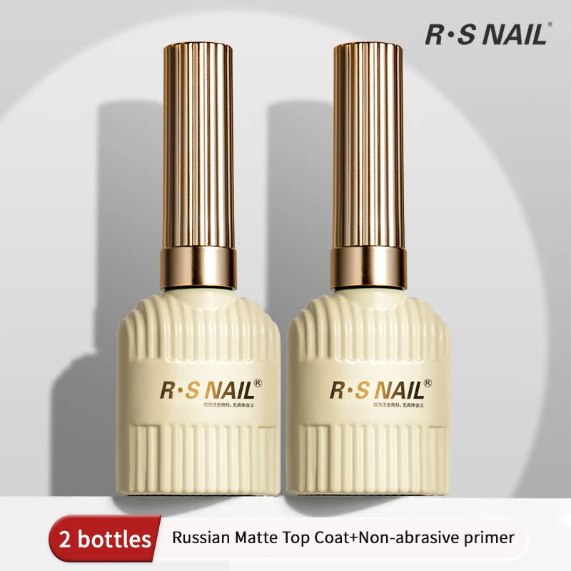 RS NAIL Russian Matte Top Coat Gel Nail Polish 10g Frosted Non Stick Powder Mat Top Coat Nail Art LED UV Semi Permanent Seal Gel