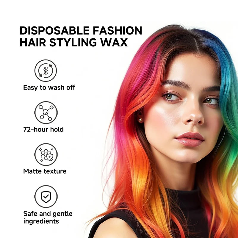Hair Localized Staining 13 Color Temporary Diy Hair Colour Wax Easy To Wash One-Time Hair Dyed Mud Long Lasting Hair Color Cream