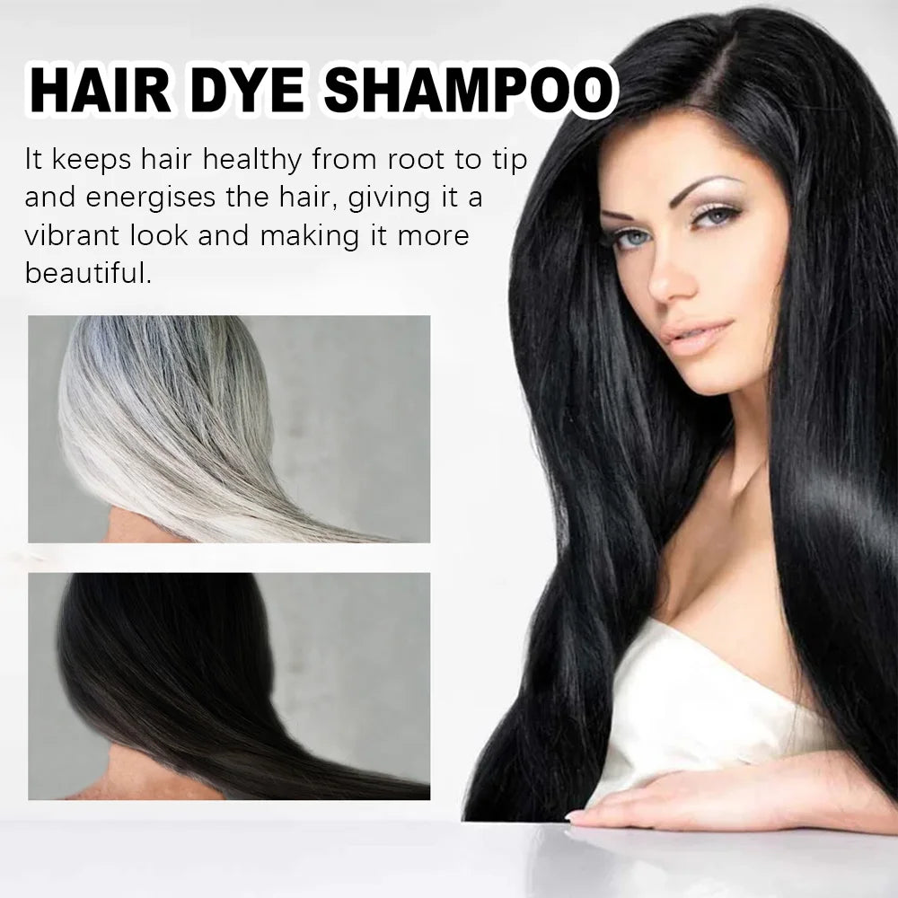 New Hair color shampoo 3 in 1 makes hair instantly from white to brown natural hair color protective sleeve for women 100ML