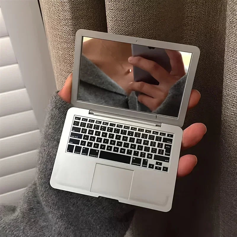Handheld Mini Makeup Mirror - Pocket Glass Magnifying, Creative Folding Mirrors for Girls Ladies
