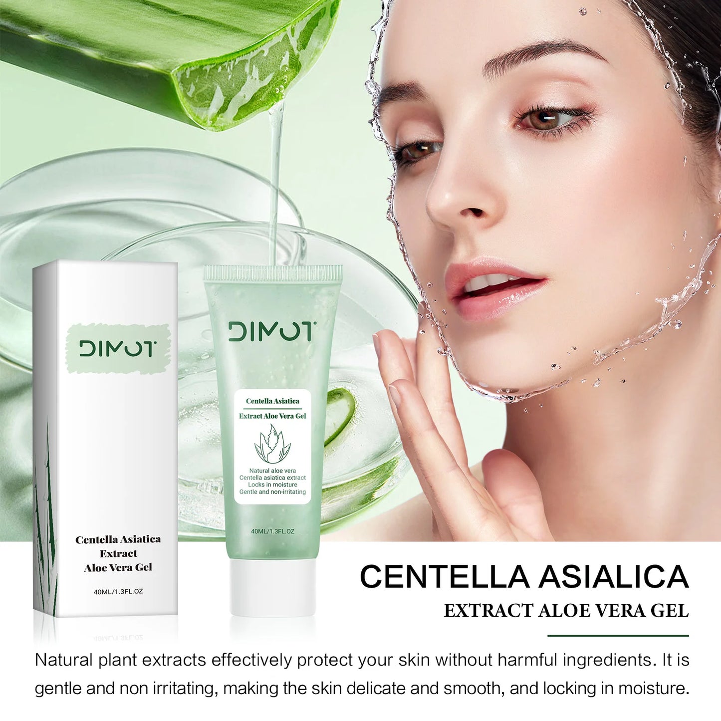 Moisturizing Aloe Vera Gel Wash Free Deep Nourishing Maintain Skin Aloe Vera Gum Refreshing Non Sticky Facial Care Facial Cream
