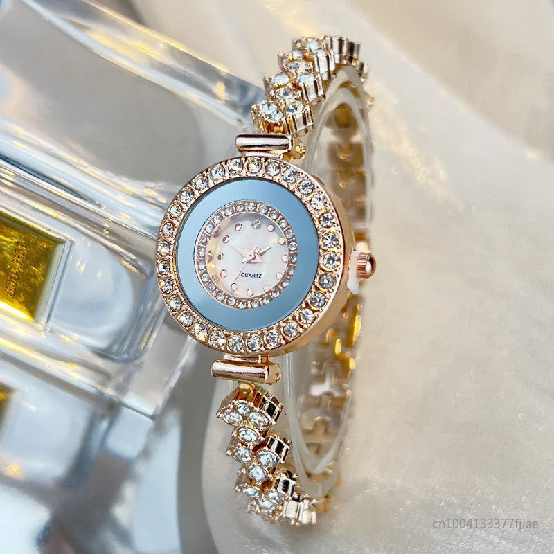 Luxury Rhinestone Women Watches Fashion Roma Dial Bracelet Wrist Watch Jewelry Relogio Feminino Relojs Para Mujer New 2025