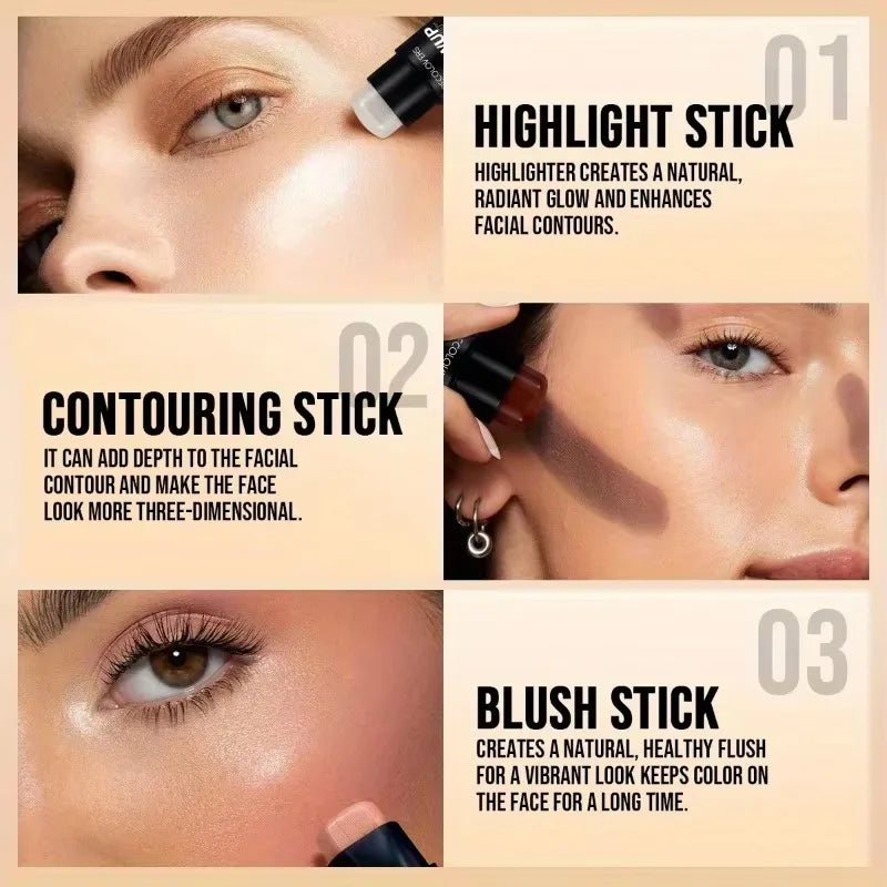 Moisturizer Contour Concealer Foundation Waterproof Face Corrector Full Cover Dark Circles Contour Stick Primer Pen Cosmetics