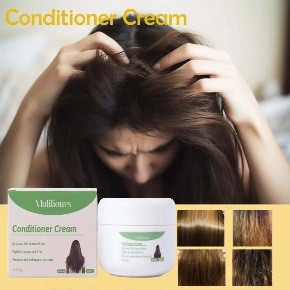 Muliliours Leave-In Hair Conditioner Deep Moisturizing with Strong Strands Natural Ingredients for All Hair Types Gentle Care