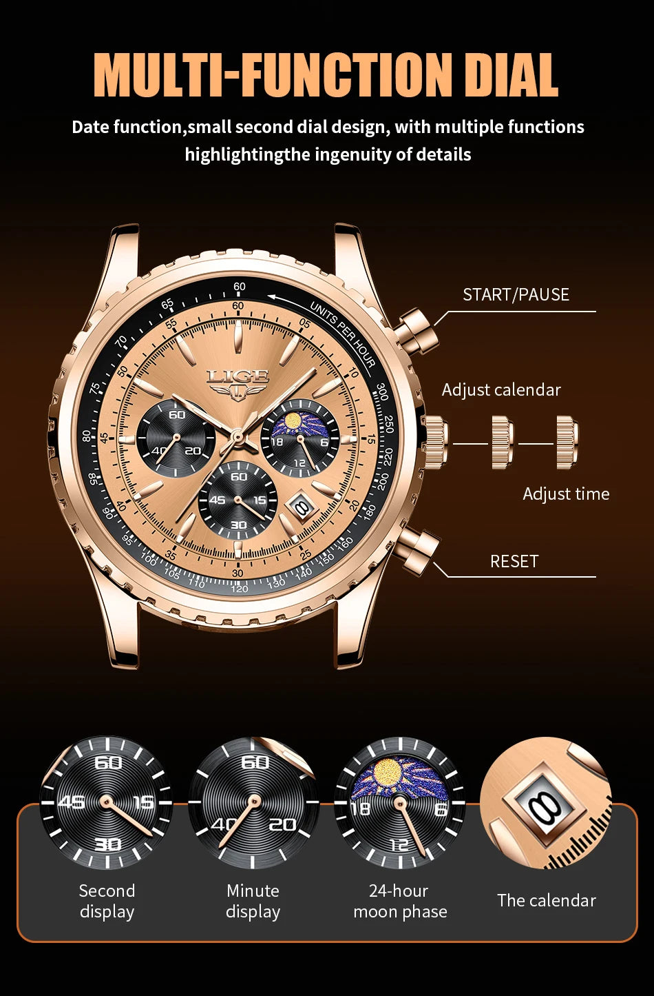 LIGE New Mens Watches Top Brand Luxury Men Wrist Watch Leather Quartz Watch Sports Waterproof Male Clock Relogio Masculino+Box