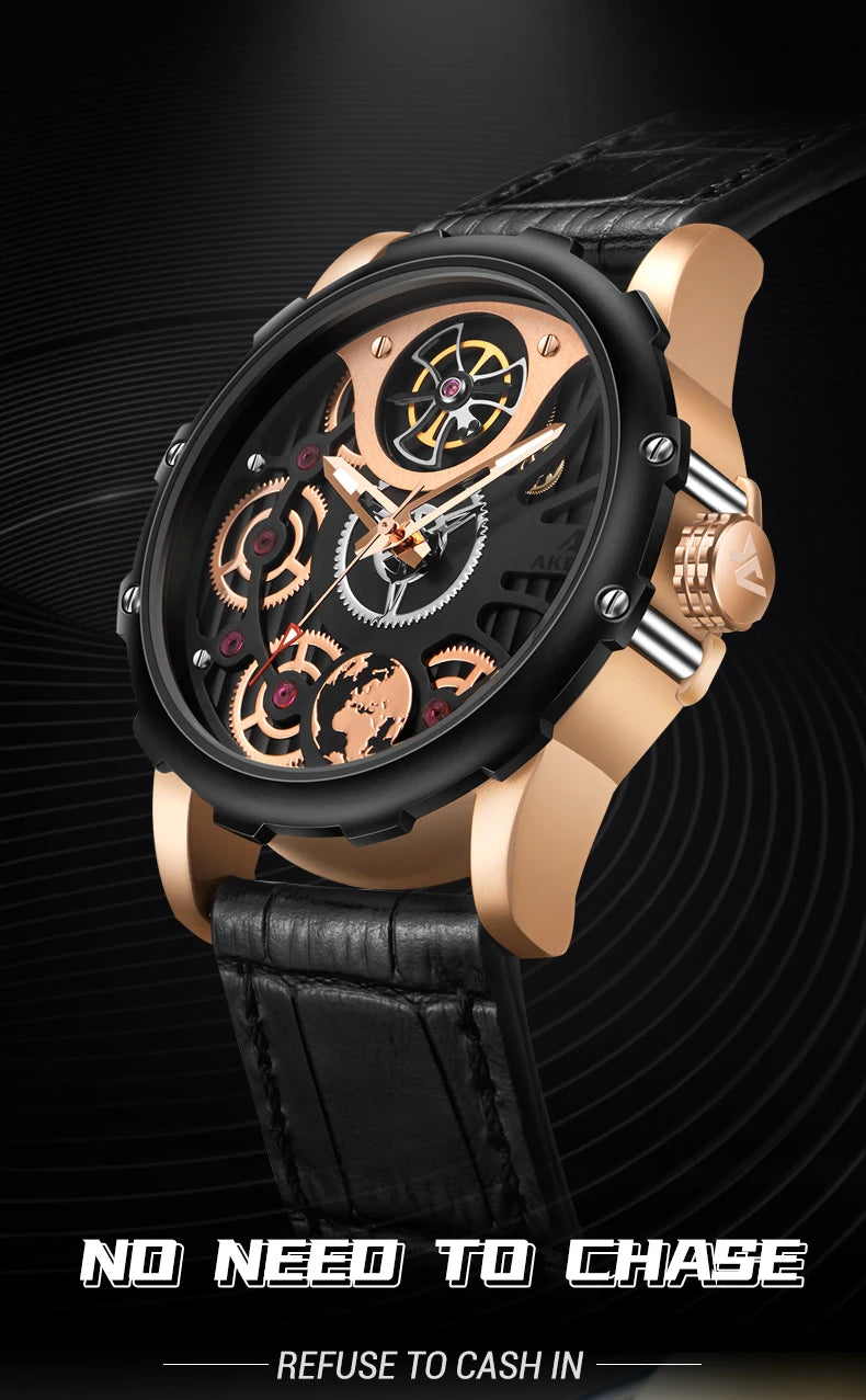 A high-end men's watch with cool retro and trendy style quartz watch