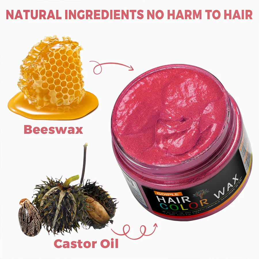 Halloween Hair Colour Wax Easy To Wash DIY Dye Hair Mud Immediate Dying for Eyebrow Beards Coloring Temporary Hair Colour Cream