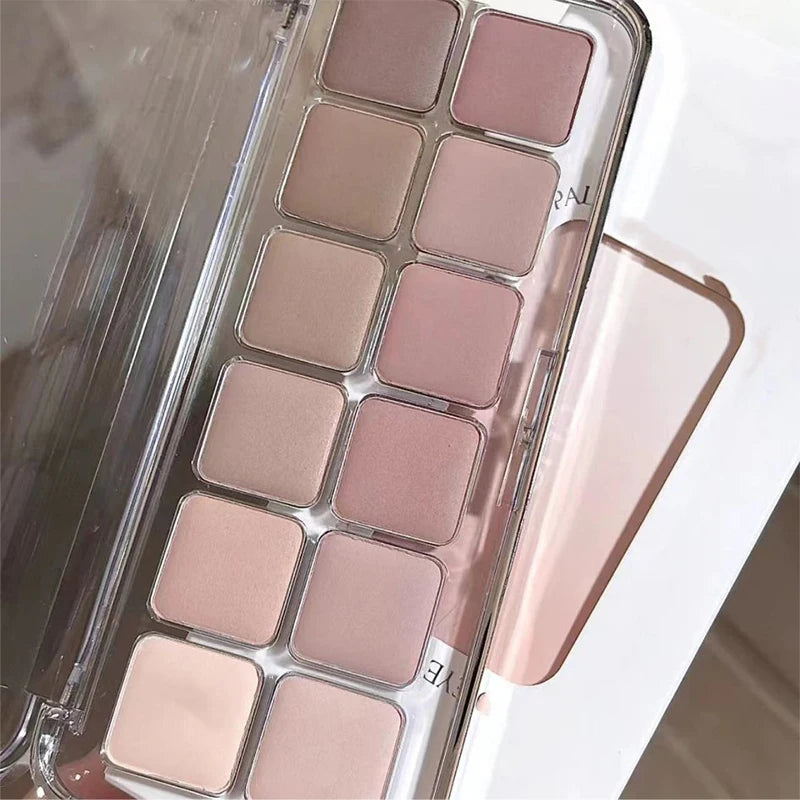 High Quality Matte Eyeshadow Palette Pearlescent Sequins Blush Eyeshadow Highlighter For Women