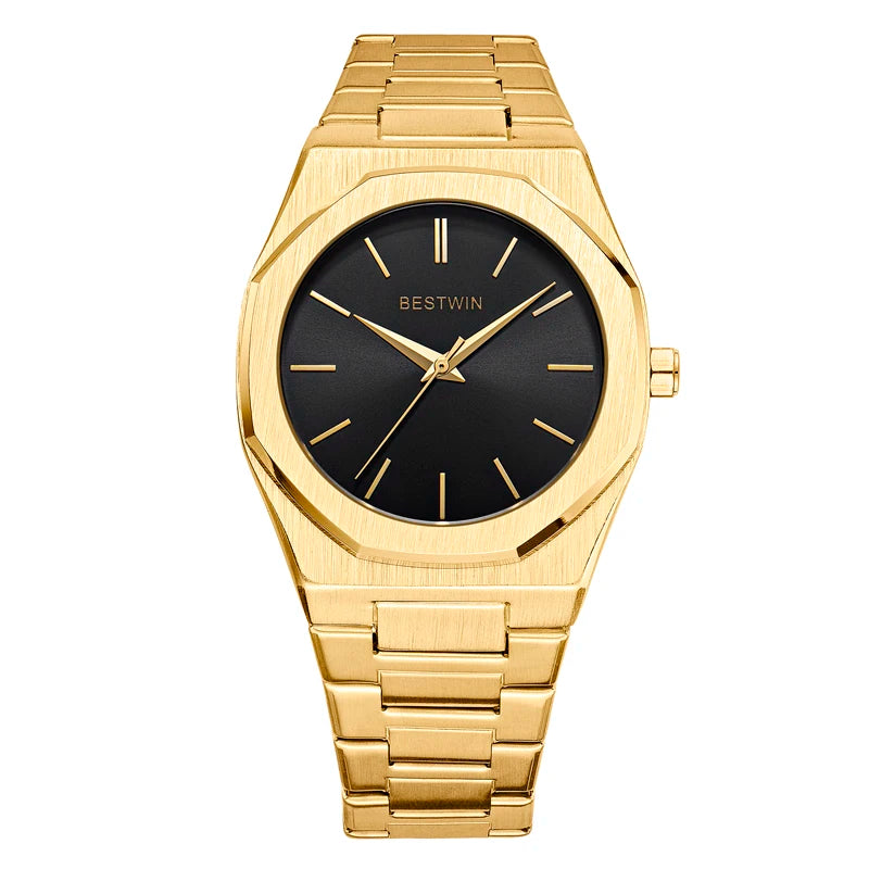 Luxury unique watches for men alloy steel with quartz watches simple line dial business party men watches fashion men's watches