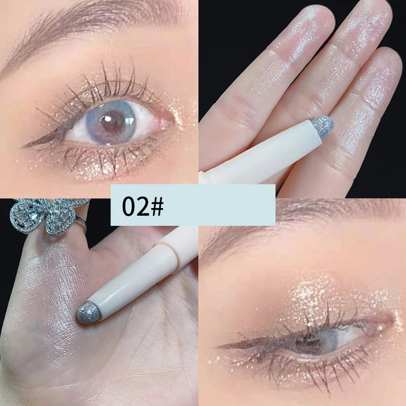 Diamond Glitter Eyeshadow Liner Pencil Face Makeup Highlighter Long lasting Matte Pink Silkworm Champagne Gold Eyeliner Pen