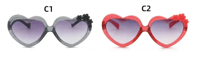 Girls Boys Cute Cartoon Flower Sunglasses Outdoor Sun Protection Children Lovely Vintage Glasses Protection Classic Kids Eyewear