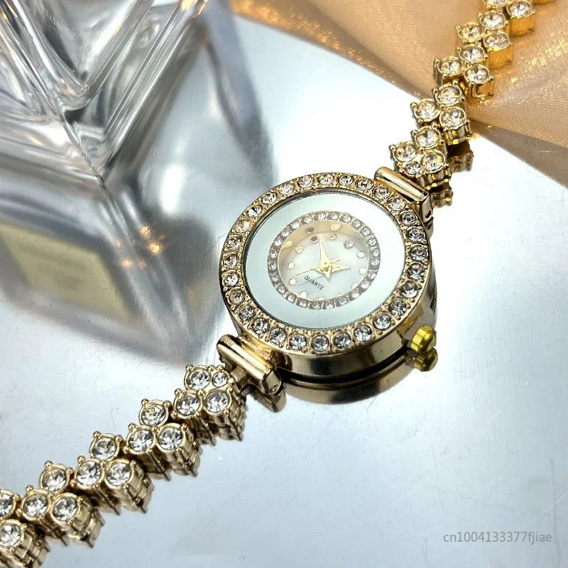 Luxury Rhinestone Women Watches Fashion Roma Dial Bracelet Wrist Watch Jewelry Relogio Feminino Relojs Para Mujer New 2025
