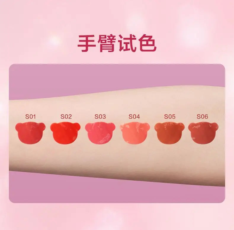 Pink Bear Water Essence Solid Lipgloss Moisturizing Mirror Lip Glaze LipSugar Light Lipstick Light Sensation Beauty Makeup