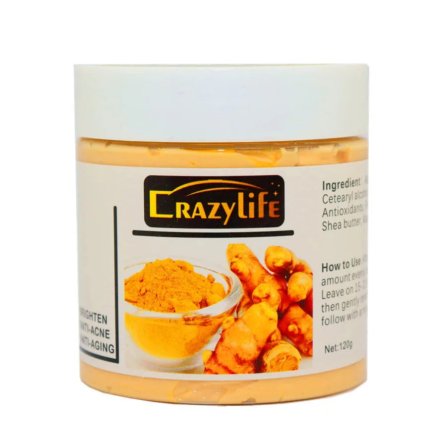 120gTurmeric Clay Mask Facial Cleaning Pores Dirt Acne Blackhead Anti-Acne Remove Deep Cleansing Oil control Whitening Skin Care